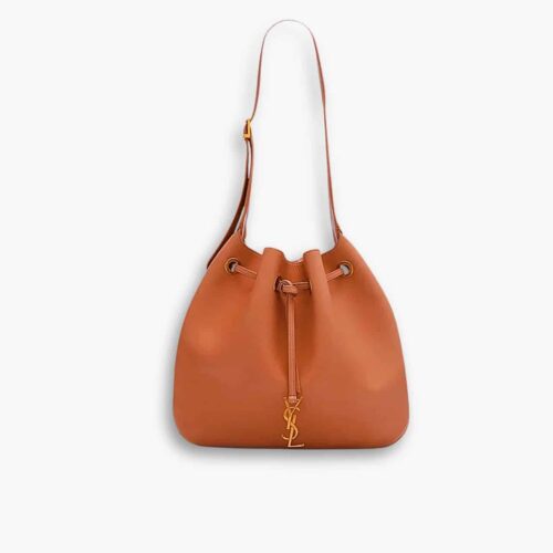 Saint Laurent Paris VII Flat Hobo Bag Orange 28Cm