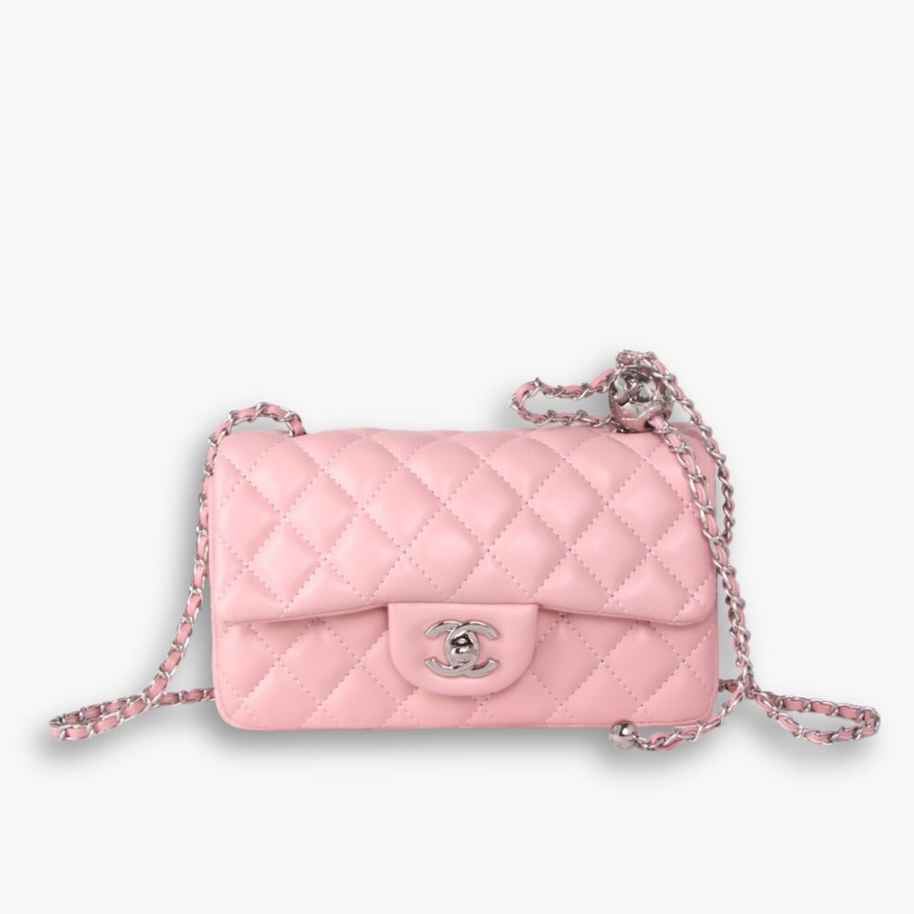 Chanel Classic Flap Bag Pastel Pink 20Cm