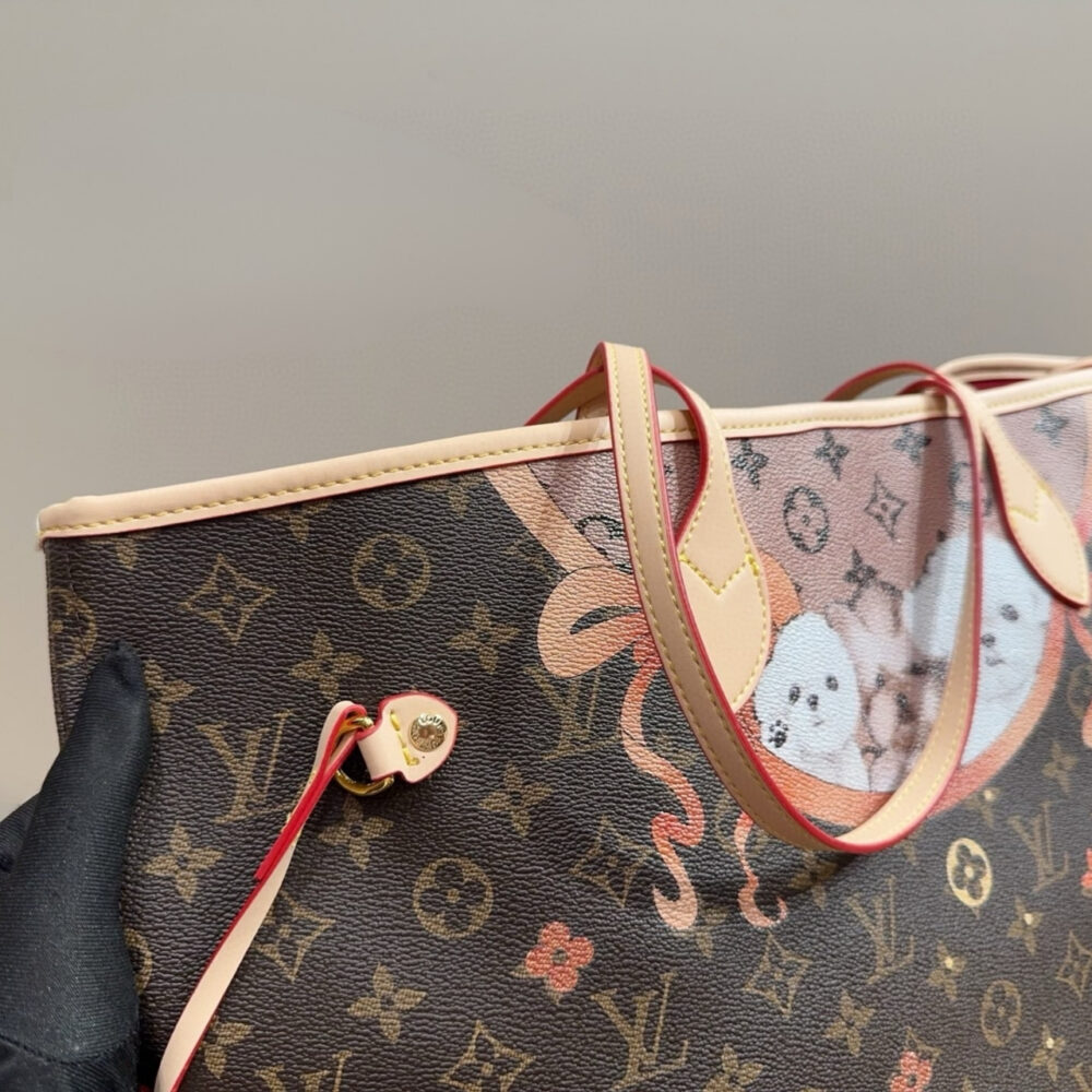 Louis Vuitton Neverfull MM Tote Monogram Canvas With Puppies 31Cm - Image 7