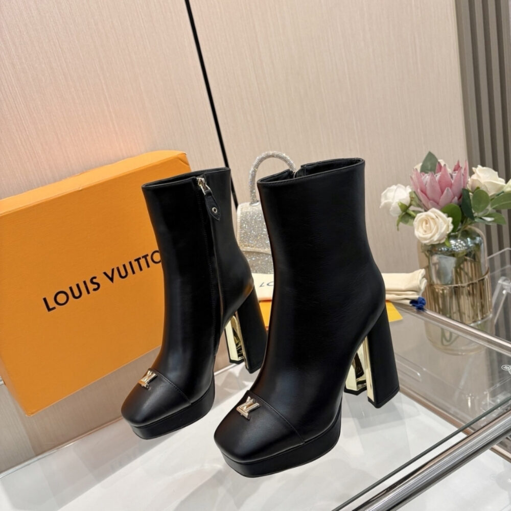 Louis Vuitton Swing Platform Ankle Black 1AICZX - Image 4