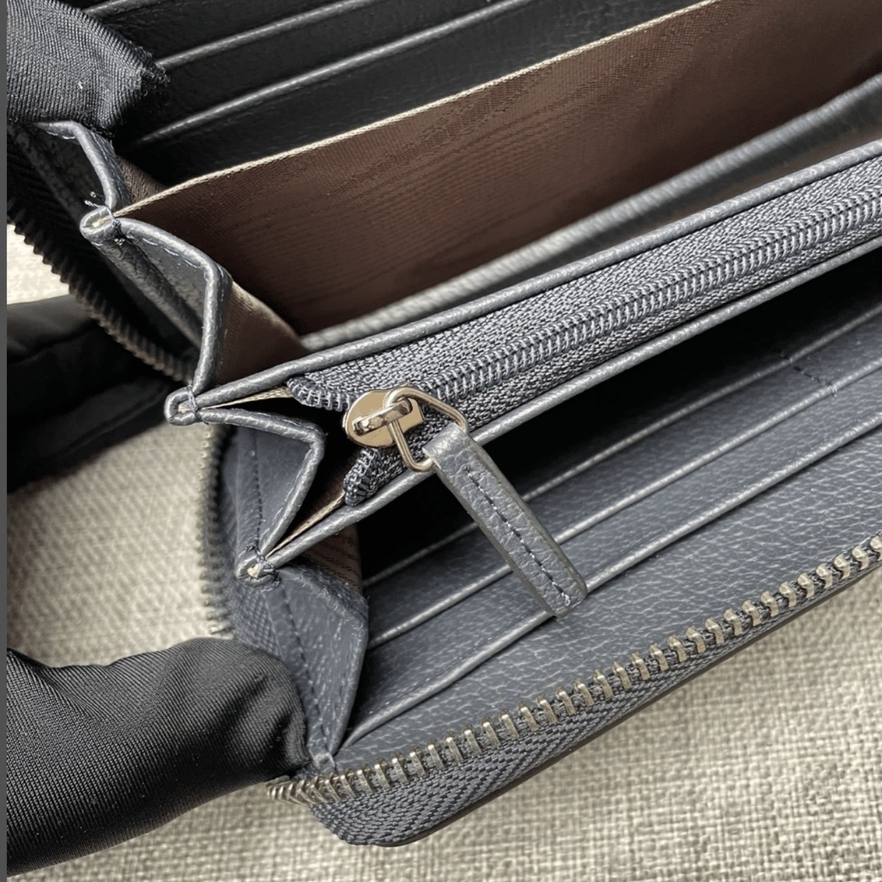 Gucci Ophidia Zip Around Wallet Black 19Cm 523154 96IWN 4076 - Image 5