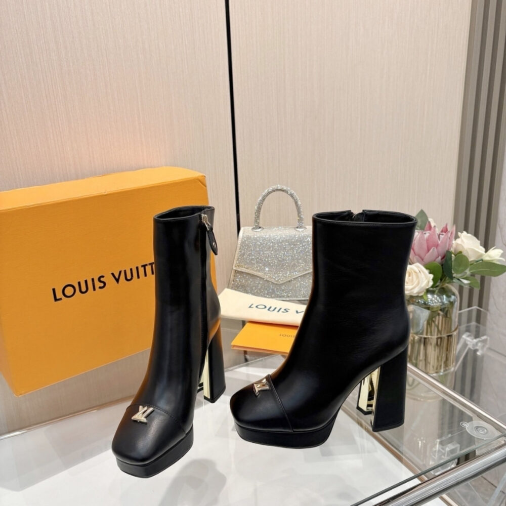 Louis Vuitton Swing Platform Ankle Black 1AICZX - Image 5