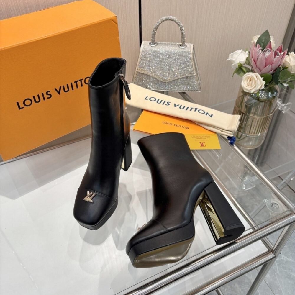 Louis Vuitton Swing Platform Ankle Black 1AICZX - Image 6