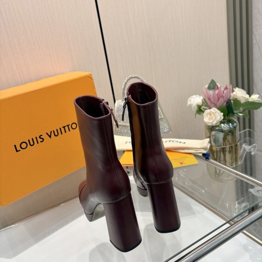 Louis Vuitton Swing Platform Ankle Boot Bordeaux Red 1AIFO7 - Image 8