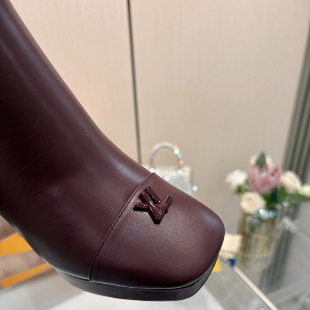 Louis Vuitton Swing Platform Ankle Boot Bordeaux Red 1AIFO7 - Image 9