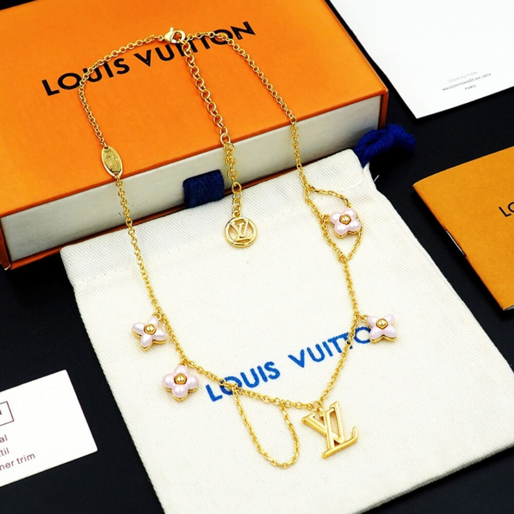 Louis Vuitton LV Floragram Necklace Gold M03016 - Image 3