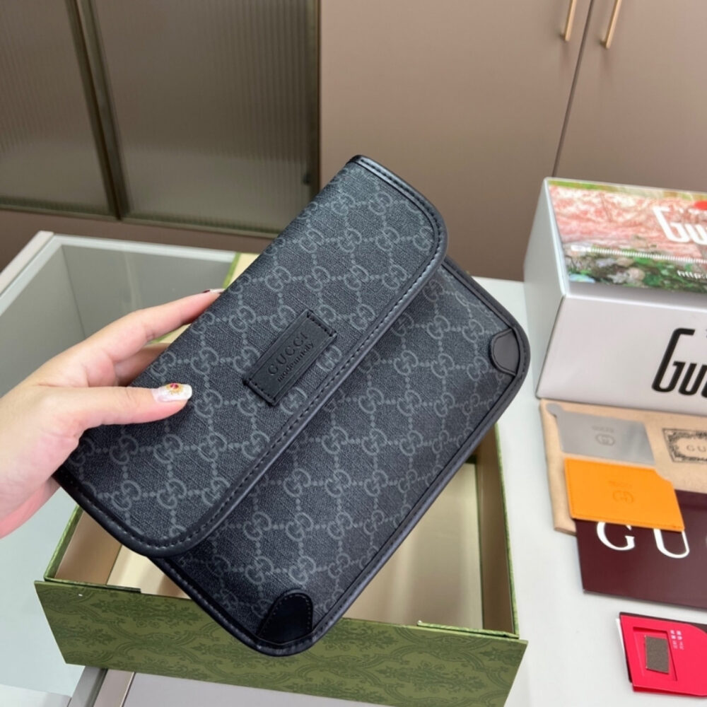Gucci GG Black Small Belt Bag Black Supreme Canvas 24Cm 598113 K5RLN 1095 - Image 3
