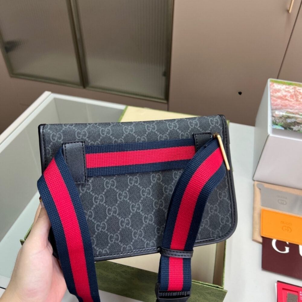 Gucci GG Black Small Belt Bag Black Supreme Canvas 24Cm 598113 K5RLN 1095 - Image 4