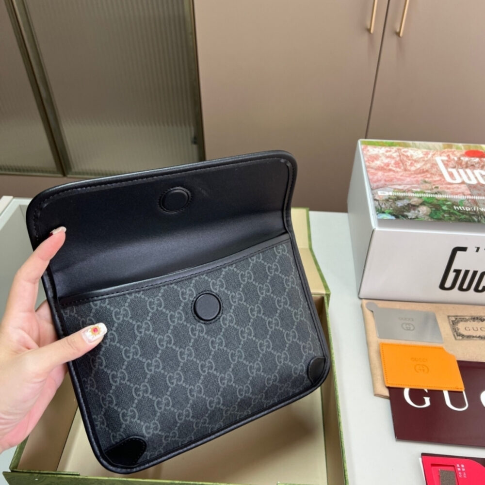 Gucci GG Black Small Belt Bag Black Supreme Canvas 24Cm 598113 K5RLN 1095 - Image 7
