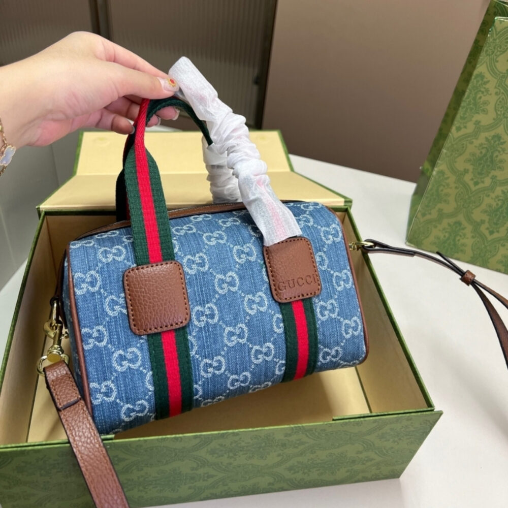Gucci Mini GG Handbag Blue And White 21Cm 859975 FAFTZ 8661 - Image 3