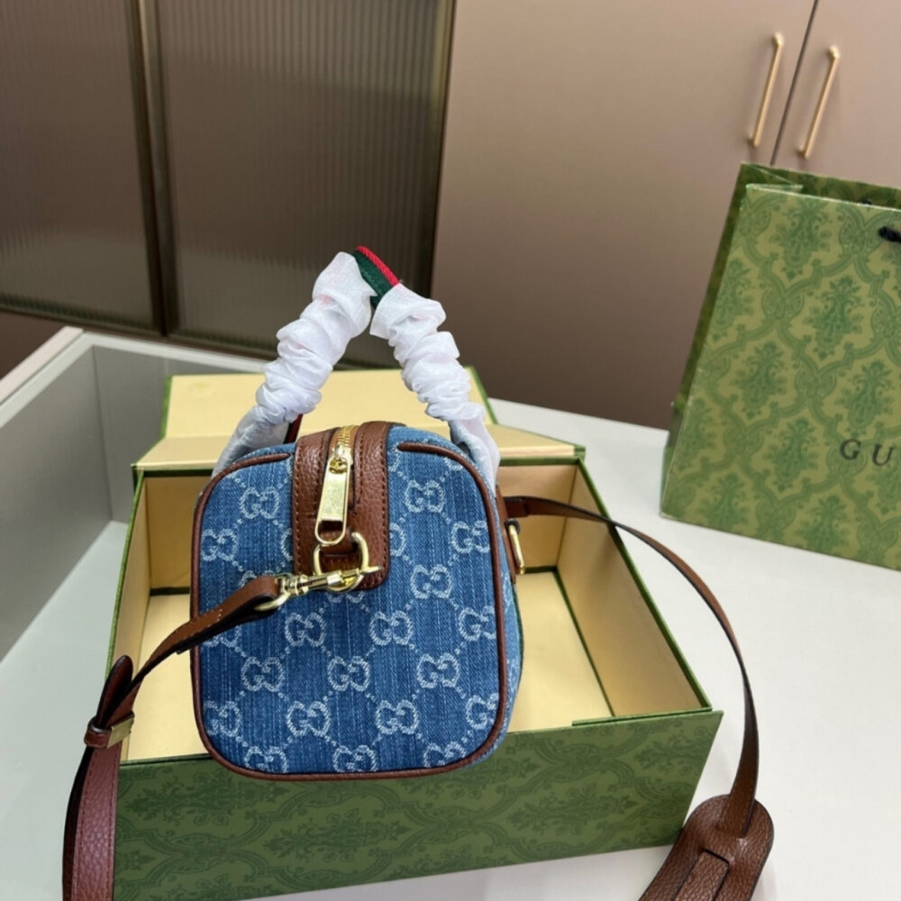 Gucci Mini GG Handbag Blue And White 21Cm 859975 FAFTZ 8661 - Image 4