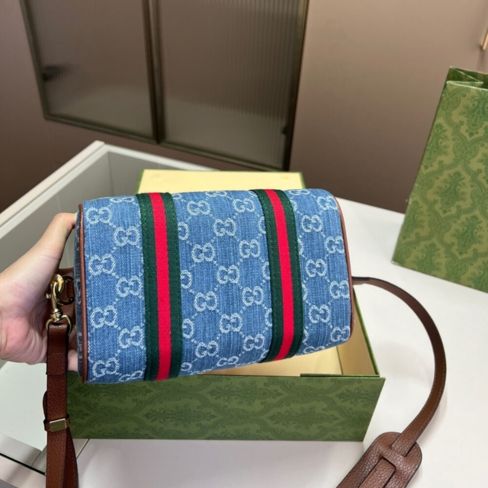 Gucci Mini GG Handbag Blue And White 21Cm 859975 FAFTZ 8661 - Image 5