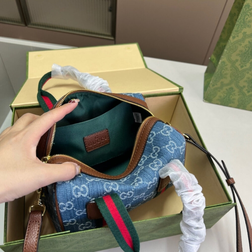 Gucci Mini GG Handbag Blue And White 21Cm 859975 FAFTZ 8661 - Image 7