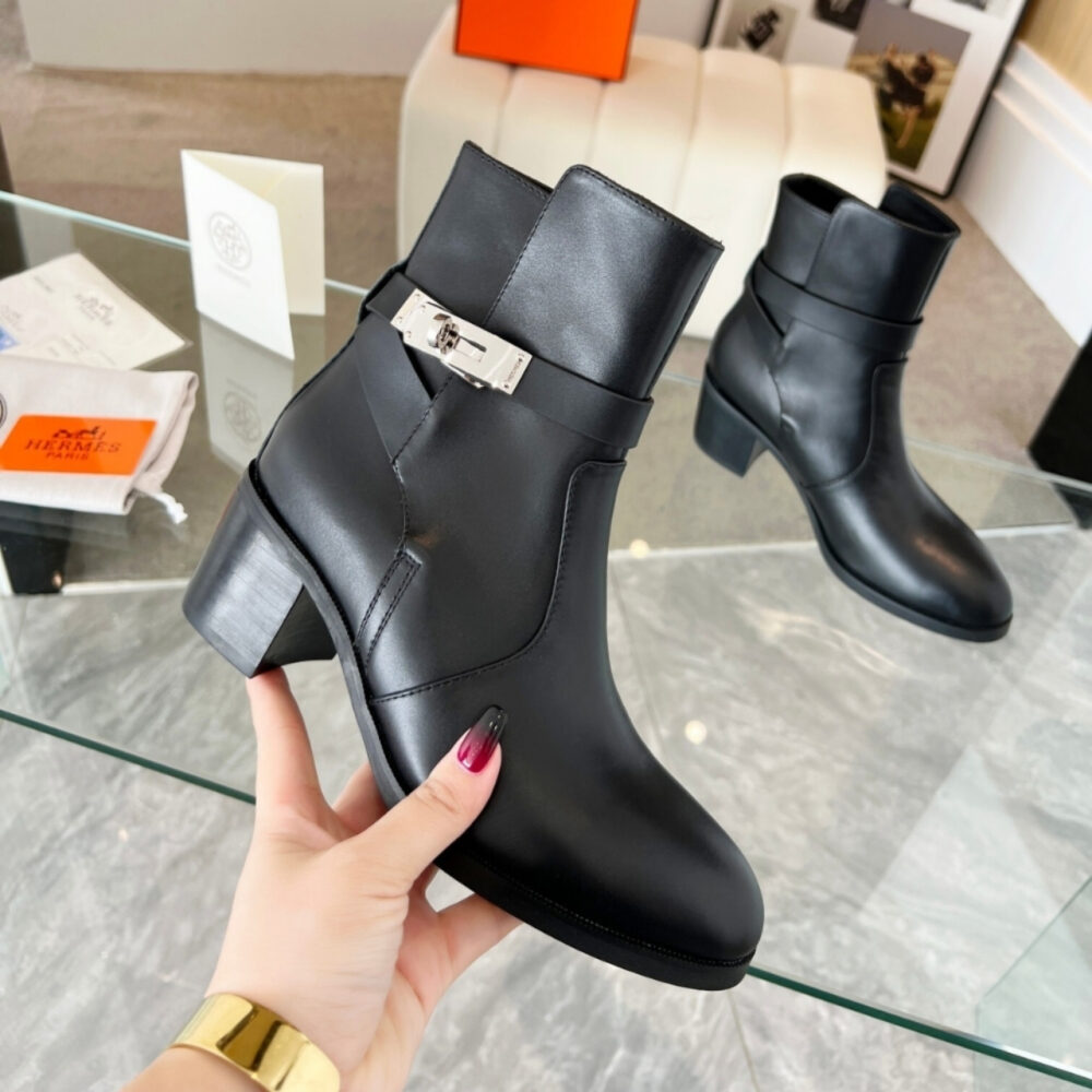 Hermes Frenchie 50 Ankle Boot Black H232128Z 02340 - Image 3