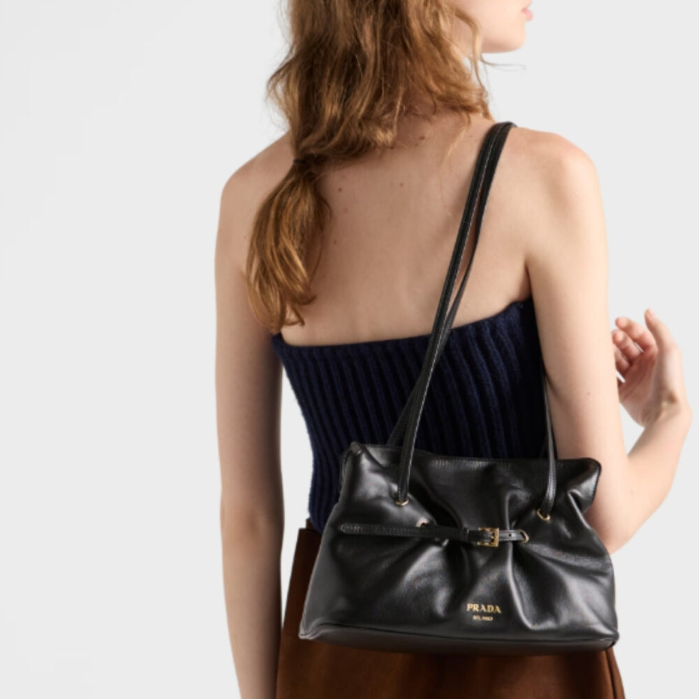 Prada Dada Small Nappa Bag Black 26Cm 1BG586 2DX8 F0002 V OOO - Image 3