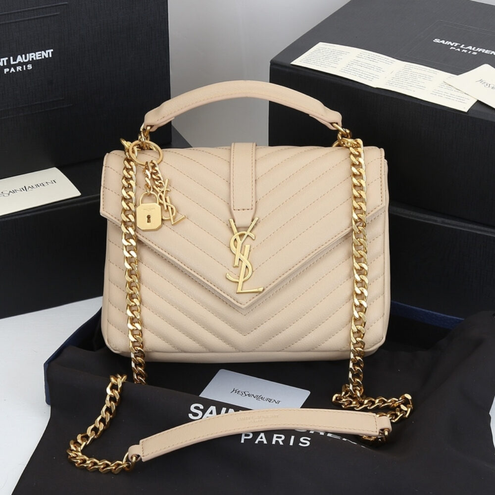 Saint Laurent College Medium Beige 24Cm 600279BRM072721 - Image 2