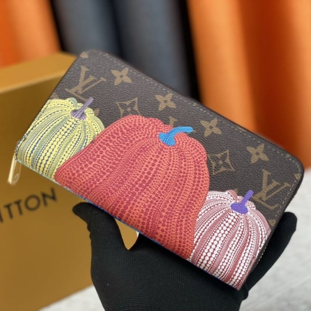 Louis Vuitton x Yayoi Kusama Zippy Wallet Pumpkin Print Brown 19Cm M82106 - Image 2