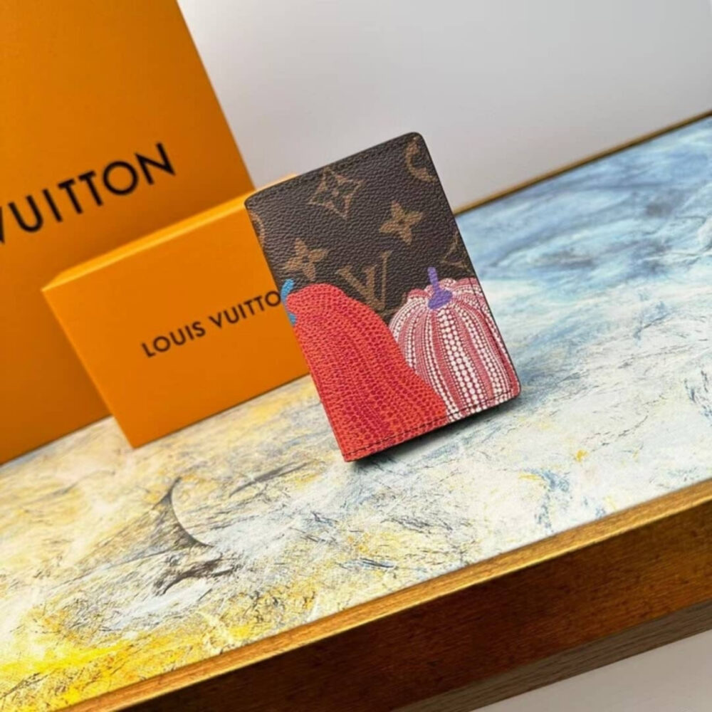 Louis Vuitton x Yayoi Kusama Card Holder Pumpkin Print Brown 12Cm - Image 2