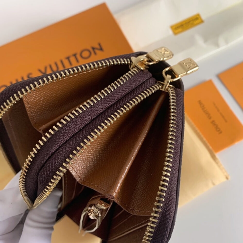 Louis Vuitton Long Double Zippy Wallet Monogram Brown 19Cm - Image 7