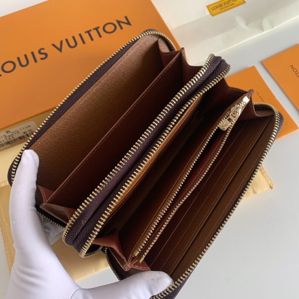 Louis Vuitton Long Double Zippy Wallet Monogram Brown 19Cm - Image 8