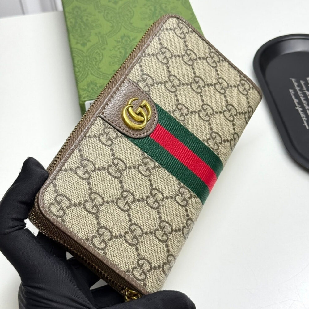 Gucci Ophidia Zip Around Wallet Brown 19Cm 838484 FAE0L 9746 - Image 3