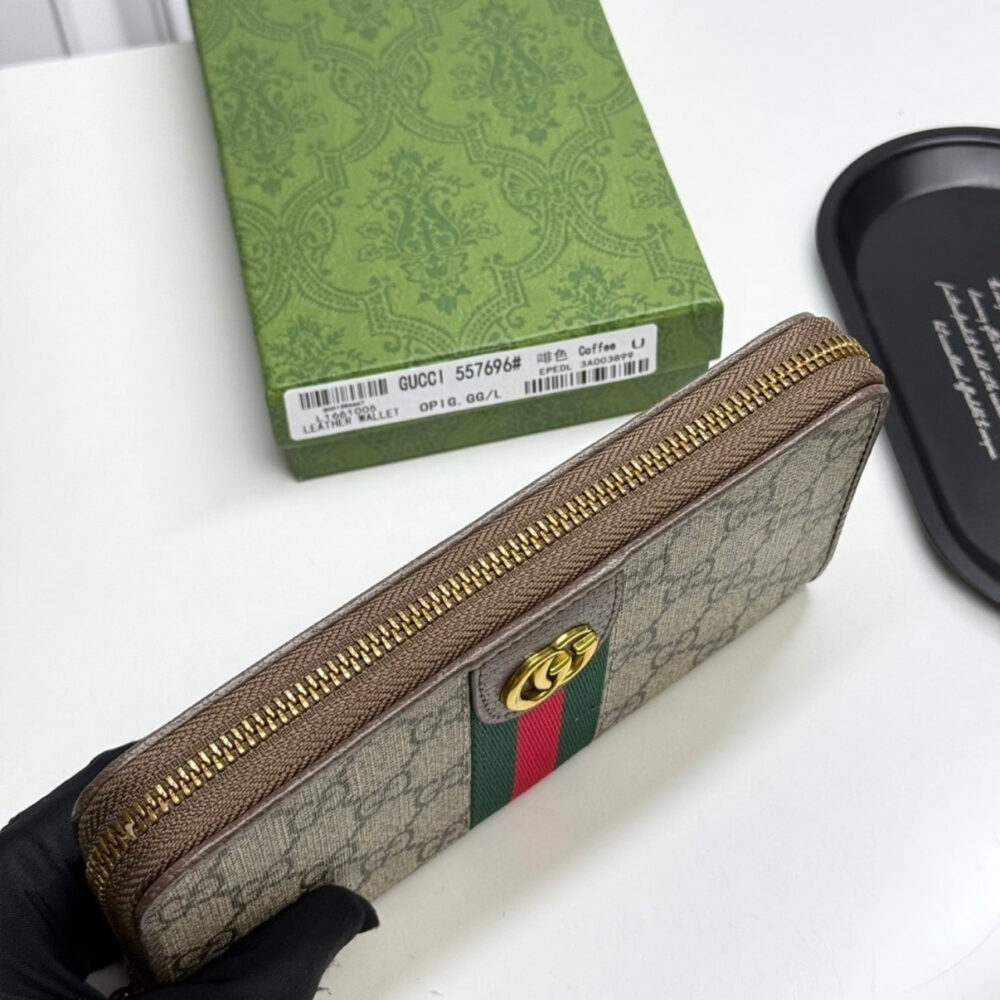 Gucci Ophidia Zip Around Wallet Brown 19Cm 838484 FAE0L 9746 - Image 6