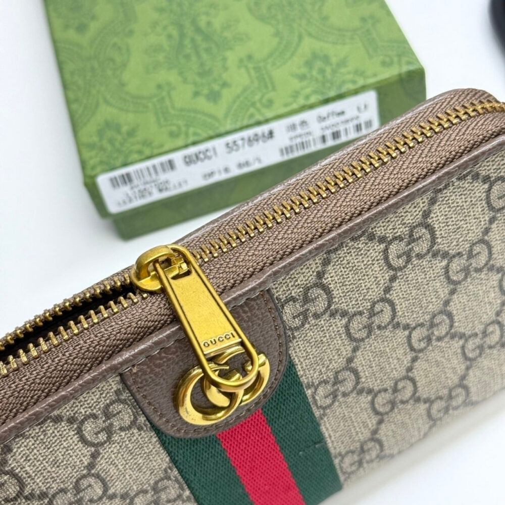 Gucci Ophidia Zip Around Wallet Brown 19Cm 838484 FAE0L 9746 - Image 7