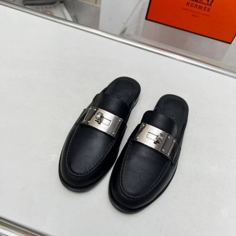 Hermes Lota Mule Black H241159Z 02350 - Image 3