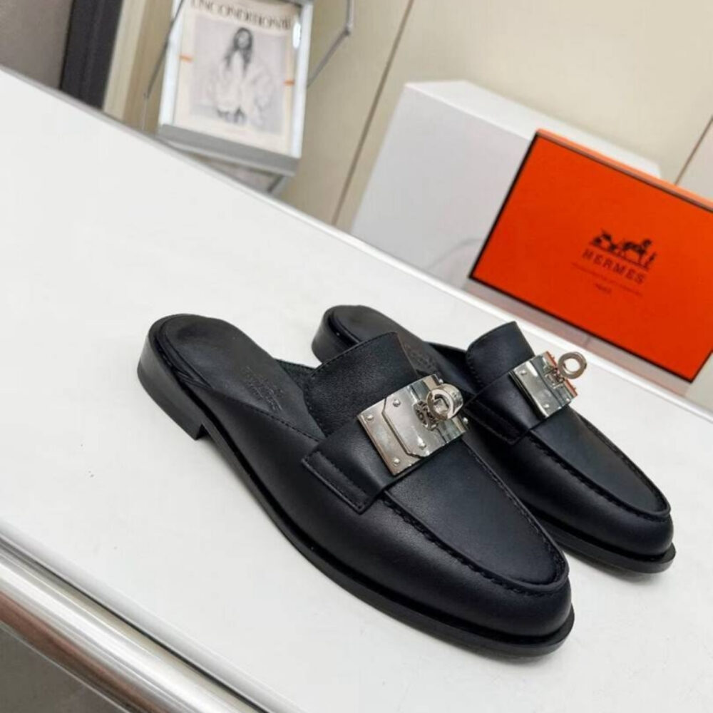 Hermes Lota Mule Black H241159Z 02350 - Image 4