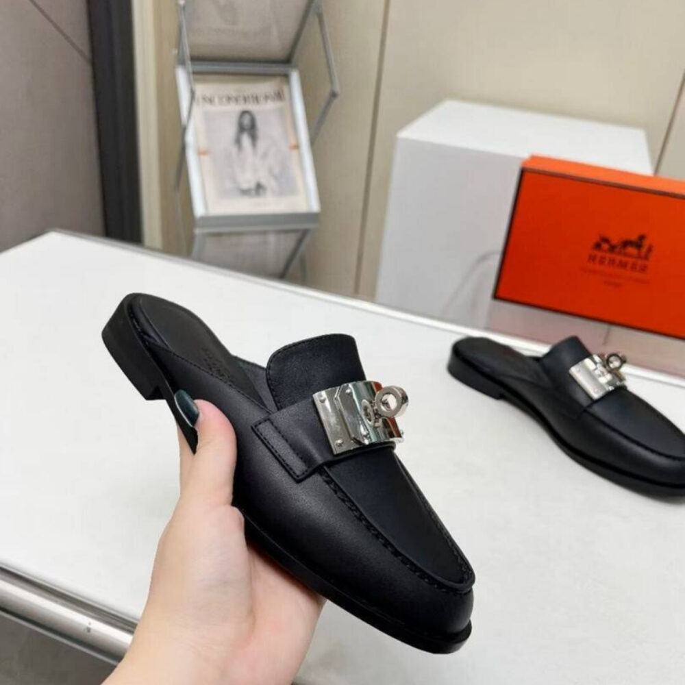 Hermes Lota Mule Black H241159Z 02350 - Image 5