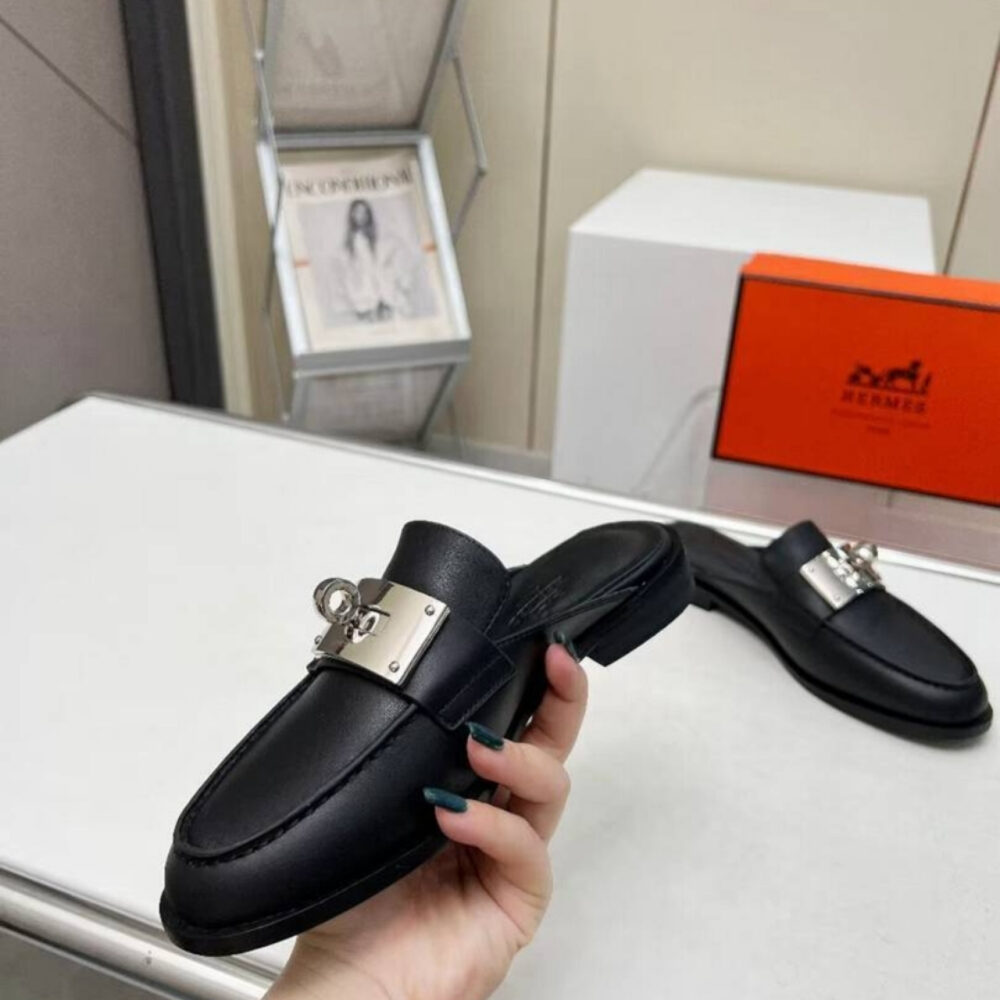 Hermes Lota Mule Black H241159Z 02350 - Image 6