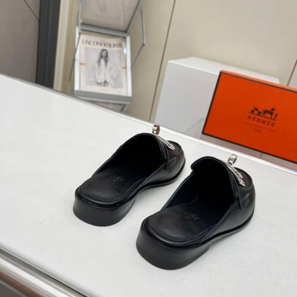 Hermes Lota Mule Black H241159Z 02350 - Image 7