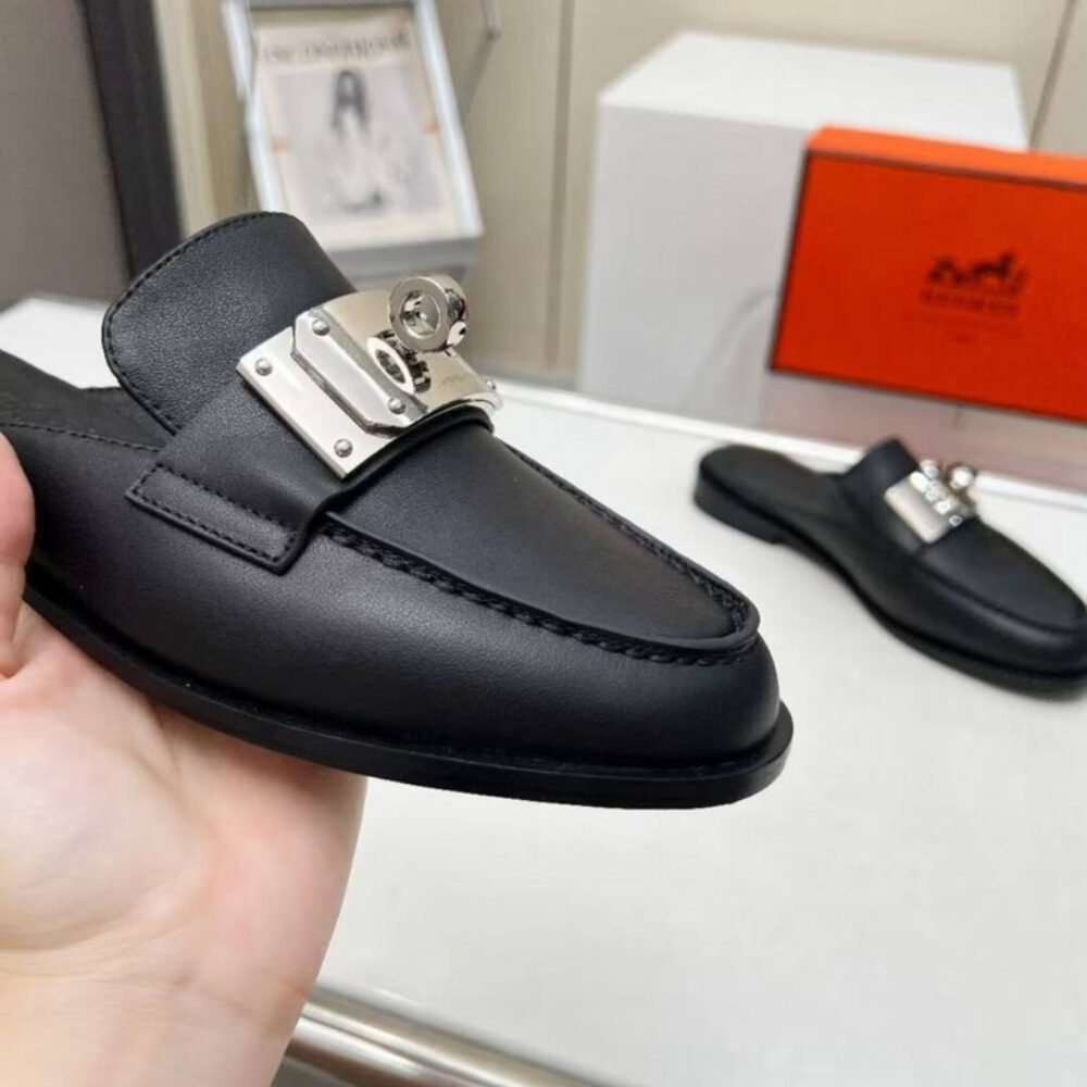Hermes Lota Mule Black H241159Z 02350 - Image 8