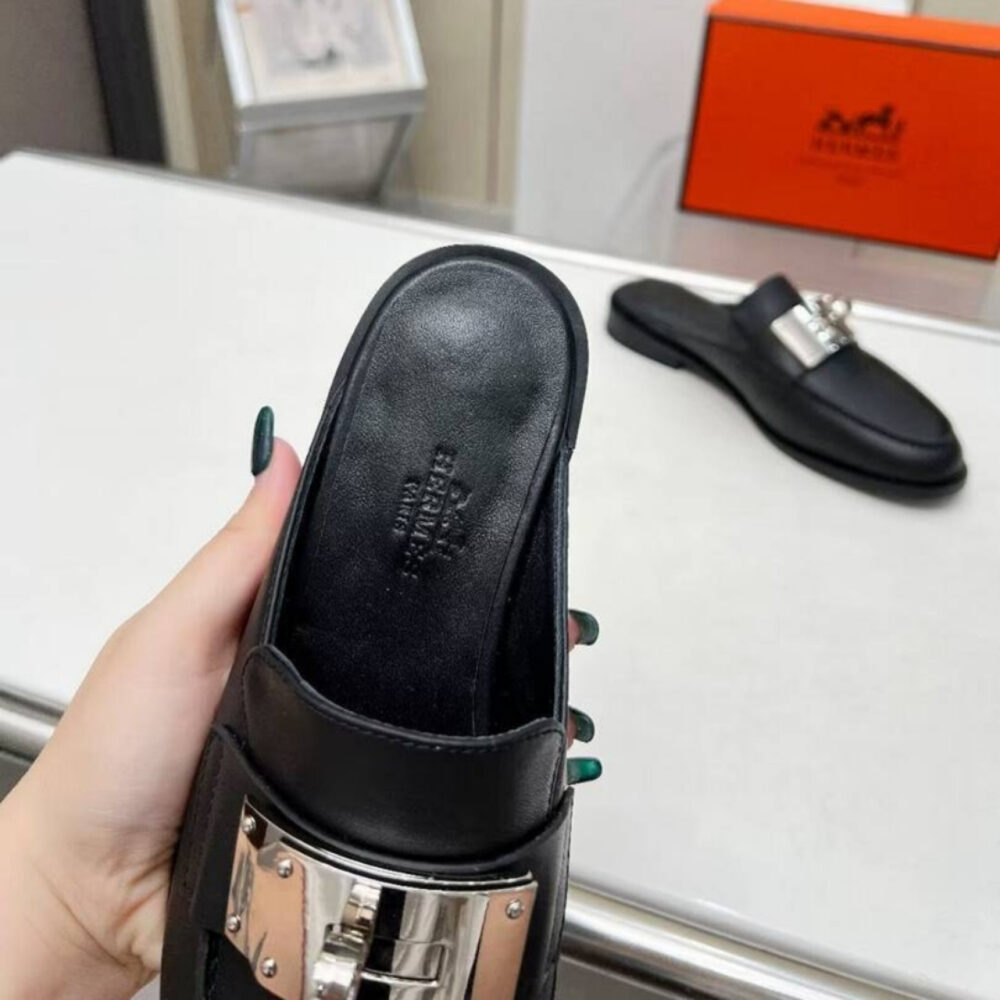 Hermes Lota Mule Black H241159Z 02350 - Image 9