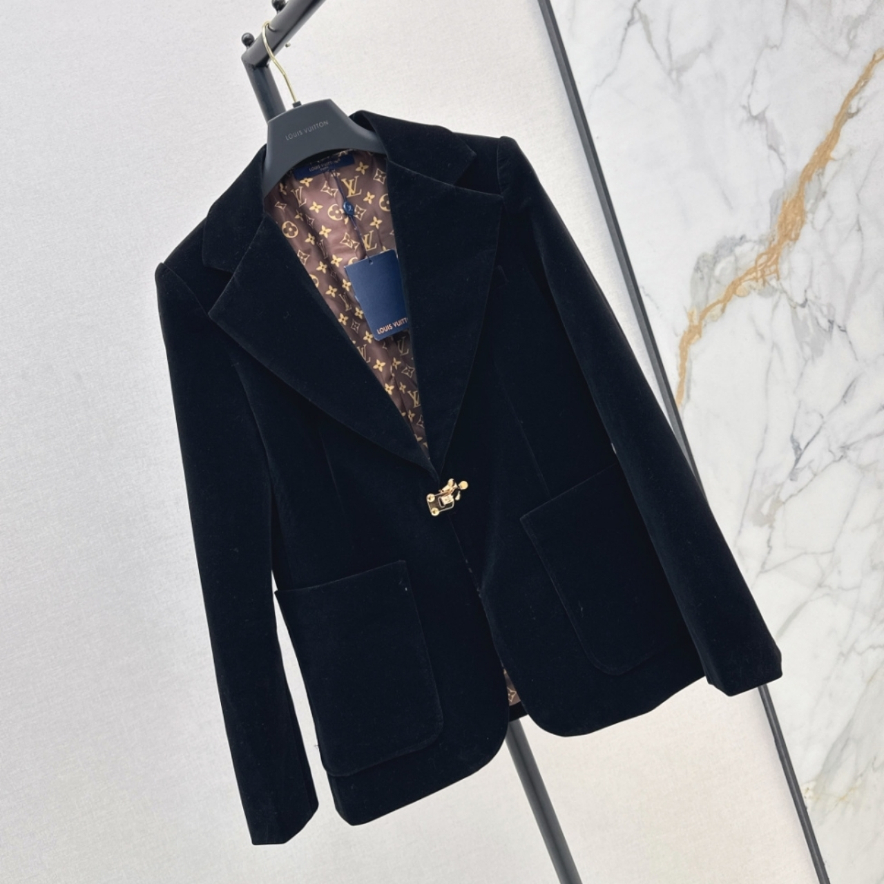 Louis Vuitton Velvet Schoolboy Blazer Black - Image 3