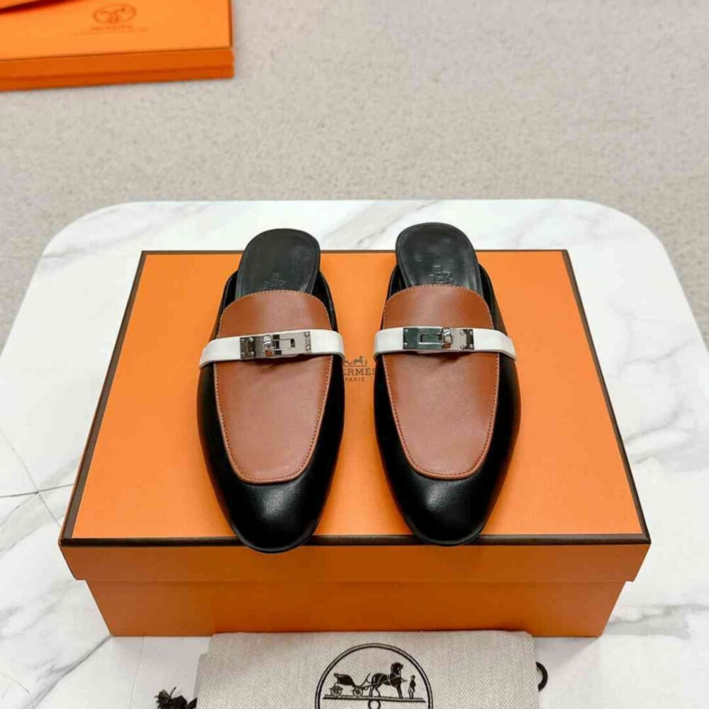 Hermes Oz Mule Multicolore Noir H211157Z 03355 - Image 4