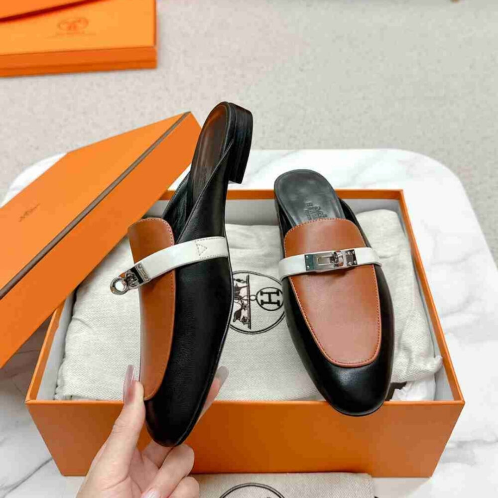 Hermes Oz Mule Multicolore Noir H211157Z 03355 - Image 5