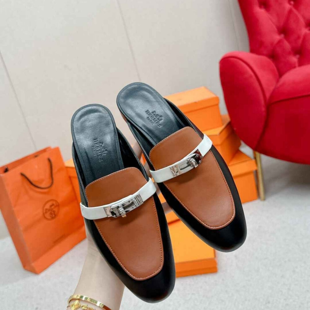 Hermes Oz Mule Multicolore Noir H211157Z 03355 - Image 6