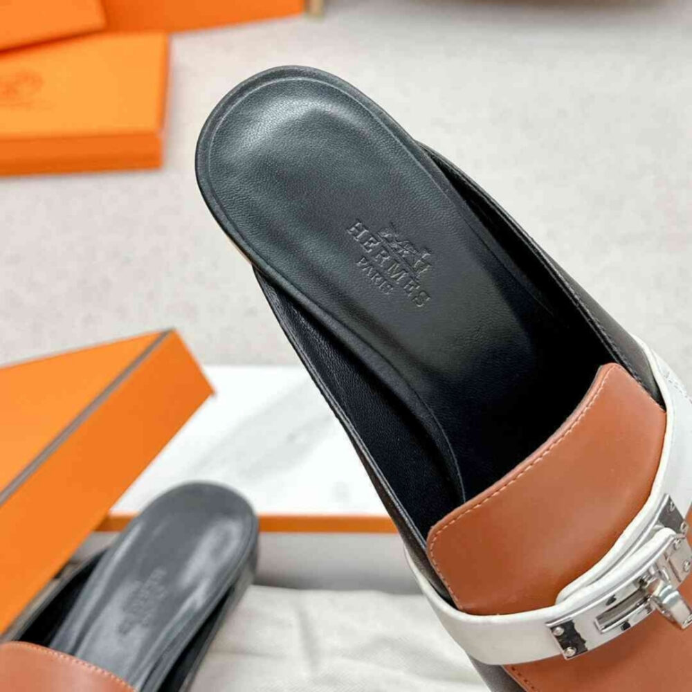 Hermes Oz Mule Multicolore Noir H211157Z 03355 - Image 9