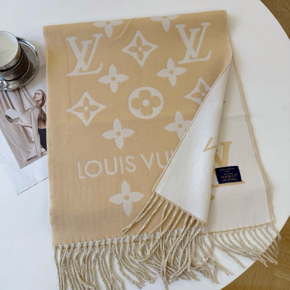 Louis Vuitton LV Essential Scarf Beige 186Cm M77728 - Image 2