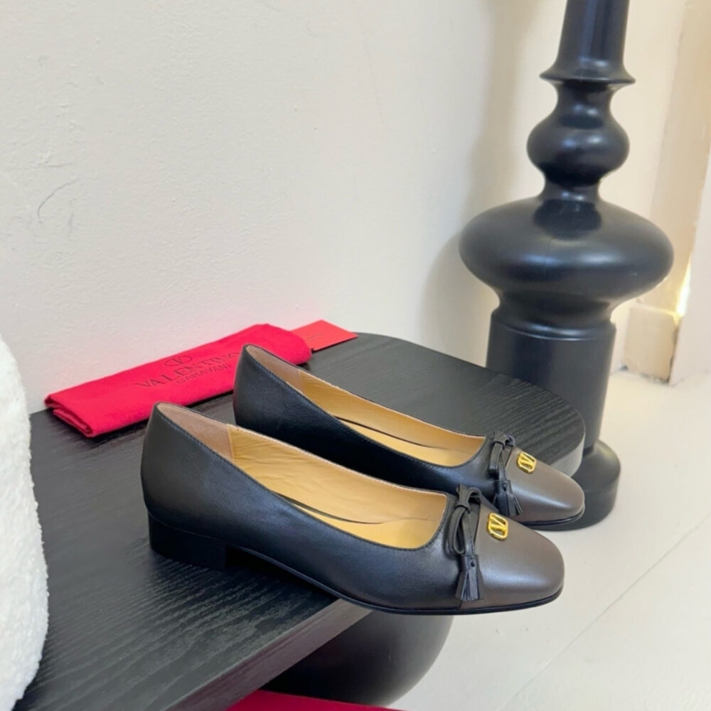 Valentino Valet Du Roi Ballerina In Black 6Y0S0L03VMH BXV - Image 2