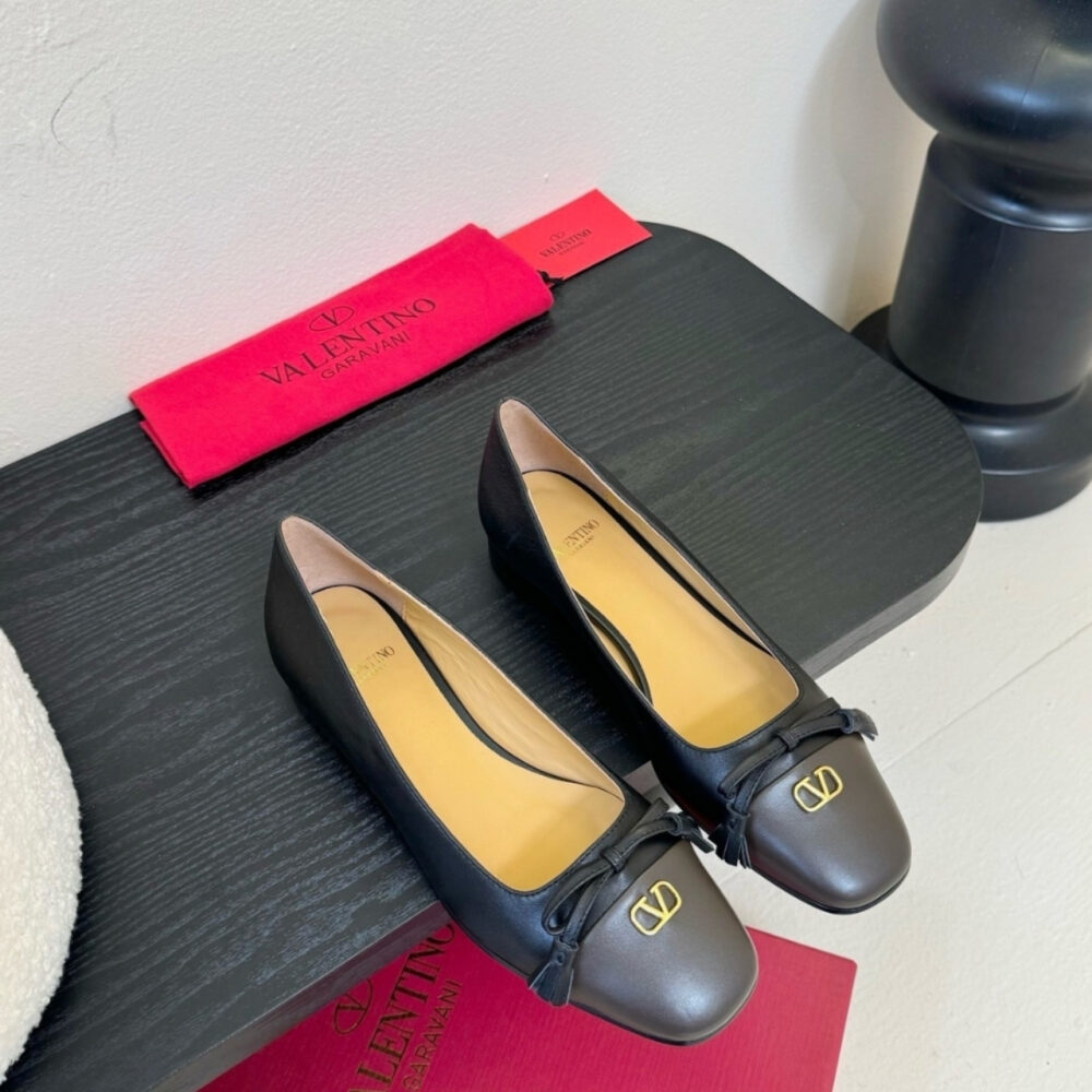 Valentino Valet Du Roi Ballerina In Black 6Y0S0L03VMH BXV - Image 3