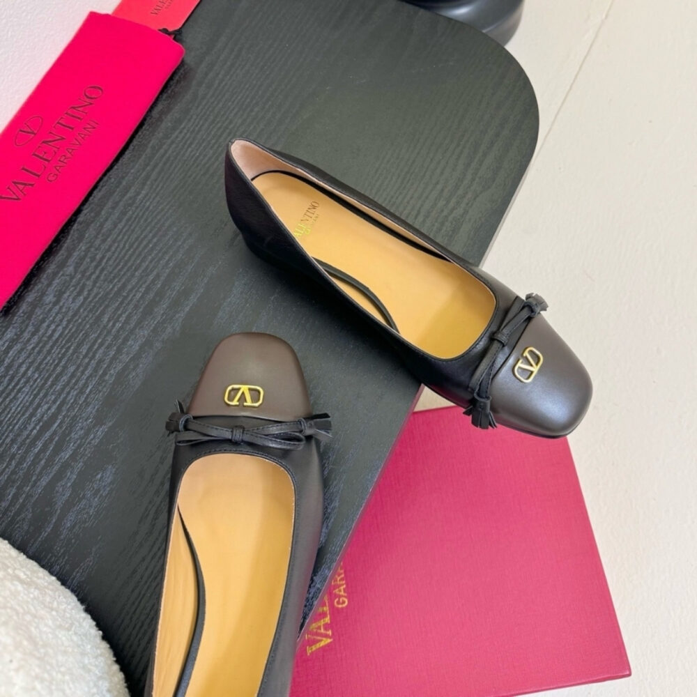 Valentino Valet Du Roi Ballerina In Black 6Y0S0L03VMH BXV - Image 5