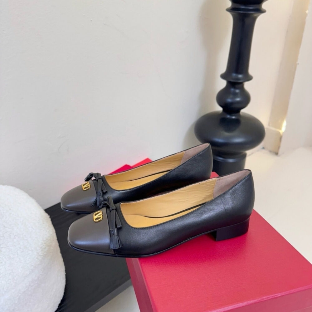 Valentino Valet Du Roi Ballerina In Black 6Y0S0L03VMH BXV - Image 6