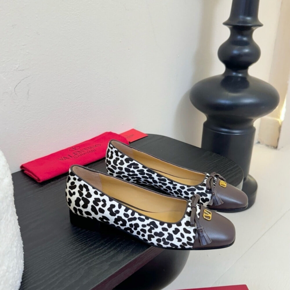 Valentino Valet Du Roi Ballerina In Pony Leopard Print 7W2S0MR8ESS BNB - Image 2