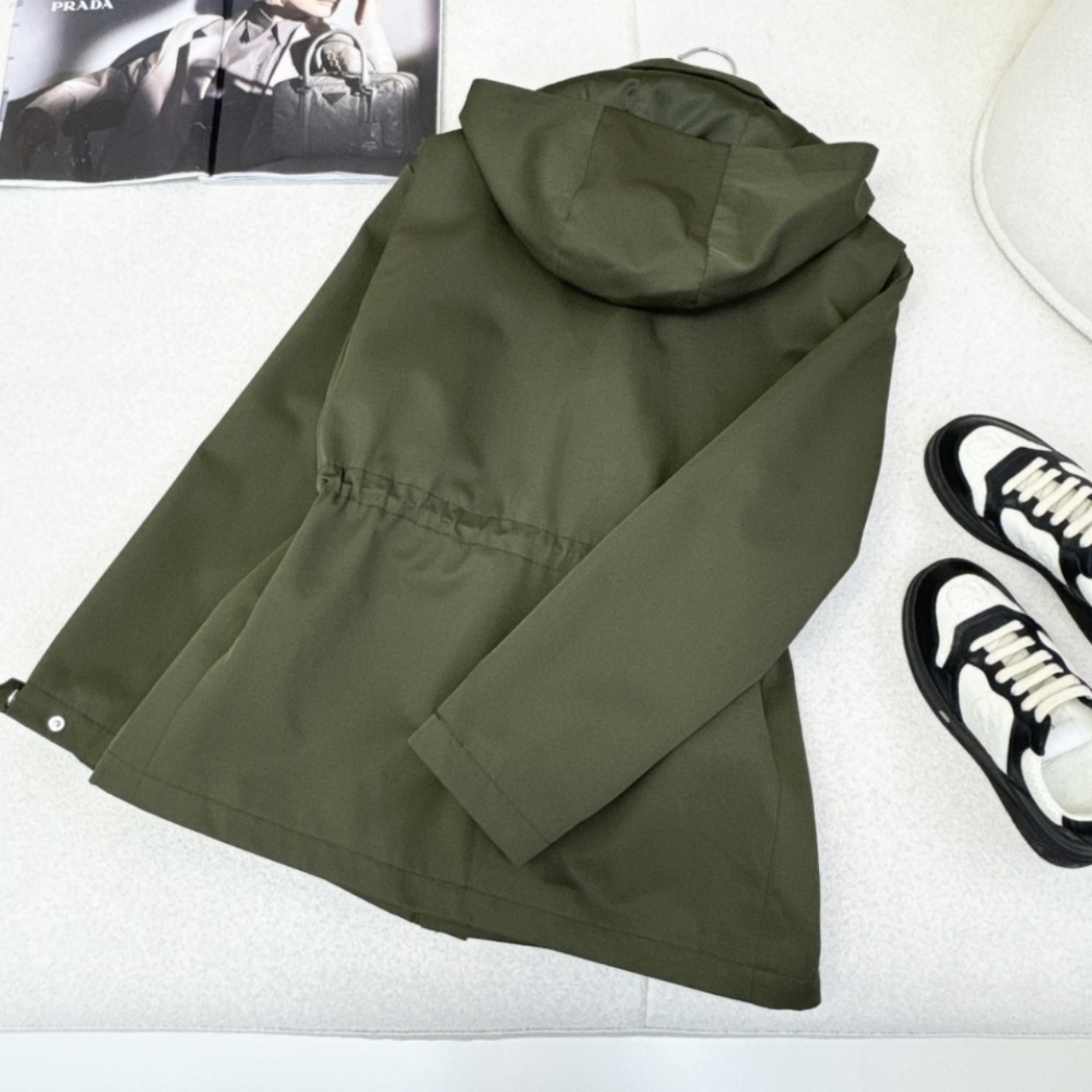 Prada Hooded Windbreaker Green - Image 7
