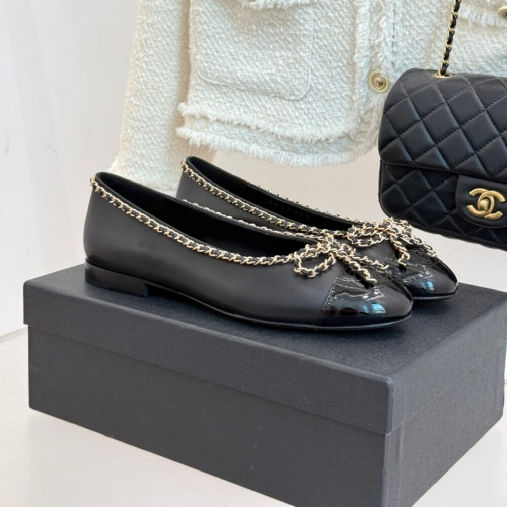 Chanel Ballet Flats Black G46663 B21588 94305 - Image 2