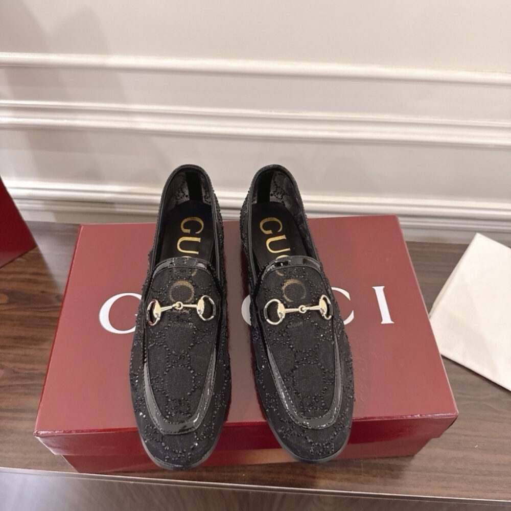 Gucci Women GG Crystal Jordaan Loafer Black 835483 FAEQ0 1046 - Image 3