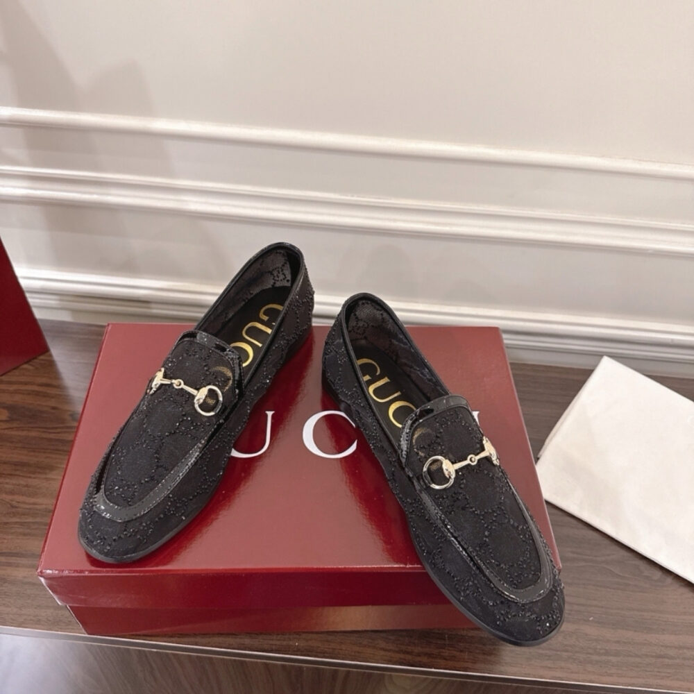 Gucci Women GG Crystal Jordaan Loafer Black 835483 FAEQ0 1046 - Image 4