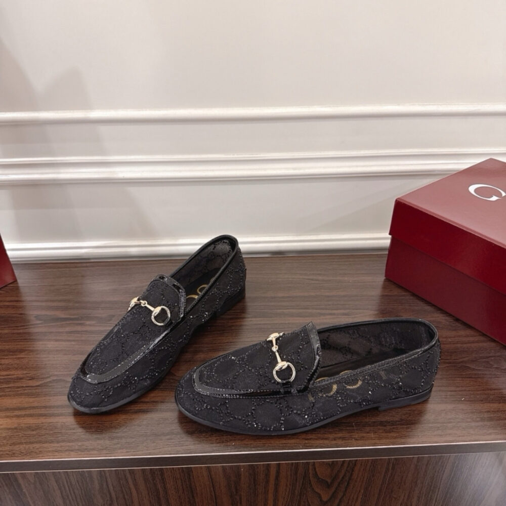 Gucci Women GG Crystal Jordaan Loafer Black 835483 FAEQ0 1046 - Image 6